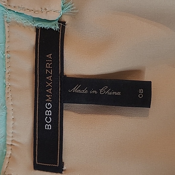 BCBG Maxazria soft green lace fully lined dress - Picture 11 of 12